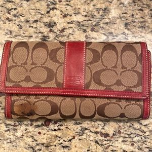 Authentic coach wallet and checkbook holder.